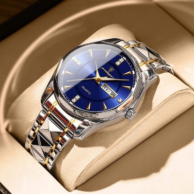 Picture of Poedagar 2022 New Fashion Men's Watches Stainless Steel Top Brand Luxury Waterproof Watches Quartz Relogio Masculino-Blue