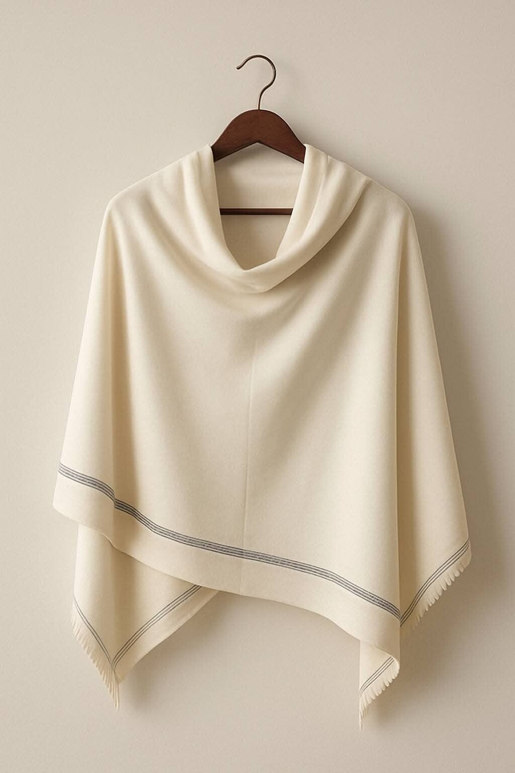 Picture of PULI Womens Large Cross Front Poncho Sweater Wrap Topper Knitted Elegant Shawls Cape for Fall WinterBlack, Chili Red, Off White, Grey, White