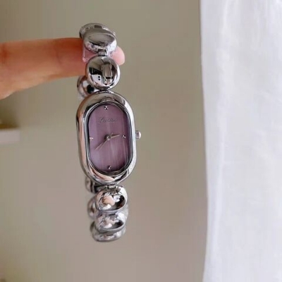 Picture of Scottie 9731 New Small Oval Simple Bracelet Watches for Women Light Luxury Diamond Ladies Quartz Watchsilver pink, Silver, Gold