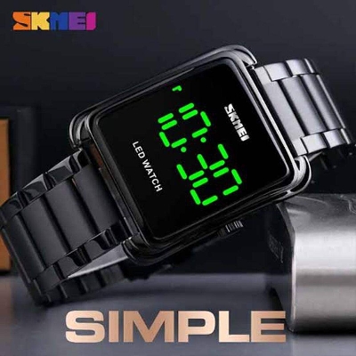 Picture of SKMEI Sports Fashion Simple Waterproof Digital Watch For men 1505 VisitBlack, Golden brown, Silver, Gold