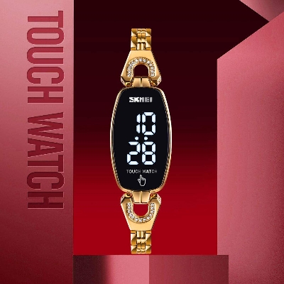 Picture of SKMEI Sports Fashion Waterproof Digital Watch for WomenGold, Roses, Black, Silver
