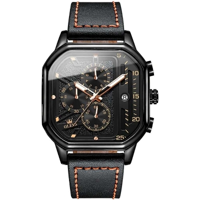 Picture of Square Skeleton Quartz Watch For MenWhite, Black, Gold