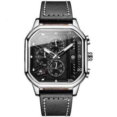 Picture of Square Skeleton Quartz Watch For MenWhite, Black, Gold