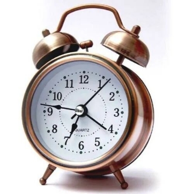 Picture of SWHONG Copper metal clock alarm clock mute student alarm clock 3 inch-Gold
