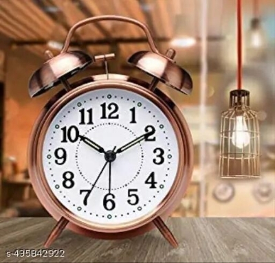 Picture of SWHONG Copper metal clock alarm clock mute student alarm clock 3 inch-Gold
