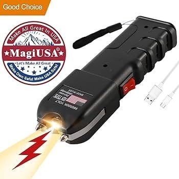 Picture of Tactical Flashlight 928 - High Impact ABS, USB Charging with Window Switch, Fixed Flashlight for Self Defense-Black