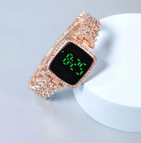 Picture of Timeless Beauty - Discover a Style Fashion Square Diamond Watch for Women that's an Elegant Accessory and a TimepieceBlack, silver, Gold