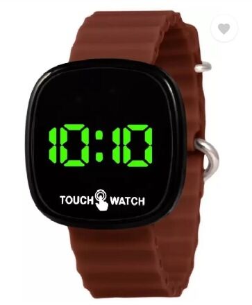 Picture of Ultra Black Square Touch Digital Watch - For Boys & Girls D-69 Ultra LED Touch Screen For Kids LEDBlue, Black, Red, White, Green, Brown