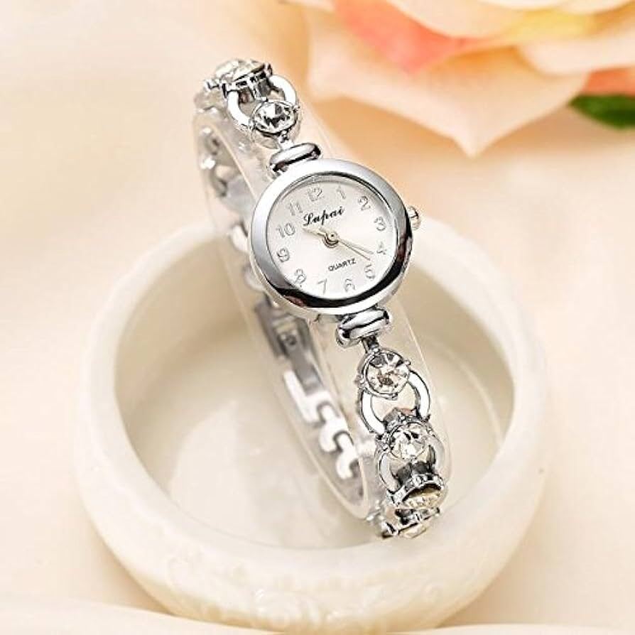Picture of Women's Watches 2024 Luxury Brands Stainless Steel with Crystal Bracelet, Fashion Style Women's Wristwatch for Daily WearRose Gold, Silver