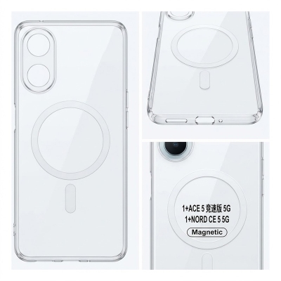 Picture of OnePlus Nord CE5 Anti Yellow Hard MagSafe Compatible Shockproof Transparent Slim Fit Wireless Charging supported Phone Back Case Mobile Cover