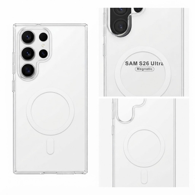 Picture of Samsung Galaxy S26 Ultra Anti Yellow Phone Case Magsafe Clear Case Animation Magnetic Suffering Mobile Transparent Phone Back Cover Cover