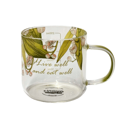 Picture of GLASS PRINTED MUG 280ML 339B-1-ALD272