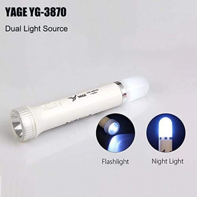 Picture of YAGE YG-3870 Dual-Mode LED Flashlight & Night Light with Durable Material for Camping & Hiking -White