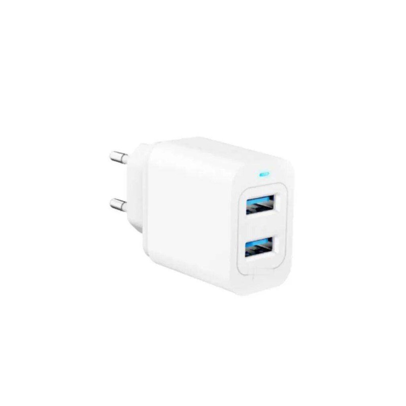 Picture of Sannai Fast Charger SA-40 Dual Port 12W USB Charger with MicroUSB Cable for Universal Devices -White