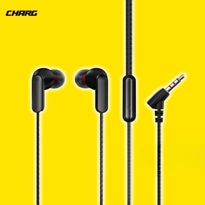 Picture of CHARG DM-E62 In Ear Wired Earphone Strong Bass With HD Mic 3.5mm  - Black