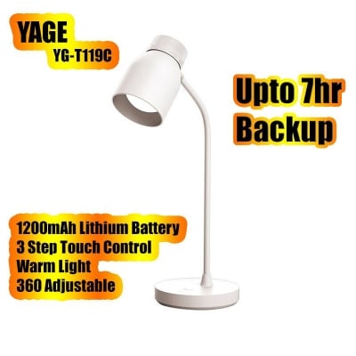 Picture of YAGE YG-T119C Rechargeable Table Lamp Adjustable Eye Protection Warm light Lithium Battery for Home and Office -Random Color