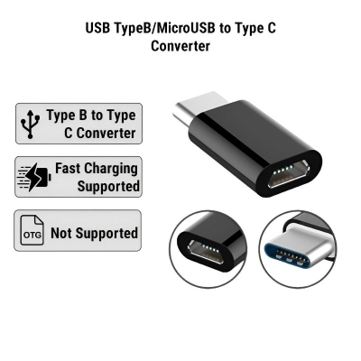Picture of USB type B to type C converter Type C fast charging adapter -Multicolor