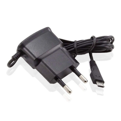 Picture of Feature Phone Charger with Fixed Cable Wall Charger 5v Charging Adapter - MicroUSB