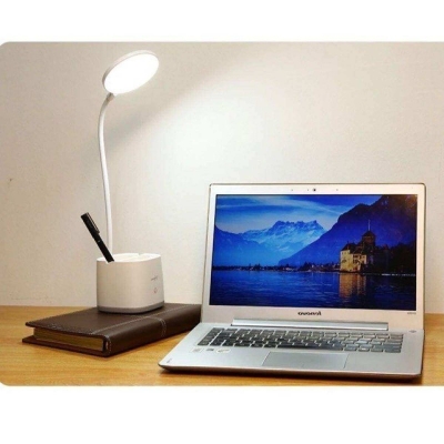 Picture of YAGE YG-T109 Table Lamp Pen Holder Desk Lamp Dimmer 18650 Rechargeable USB Reading LED Table light Night Light -White