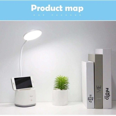 Picture of YAGE YG-T109 Table Lamp Pen Holder Desk Lamp Dimmer 18650 Rechargeable USB Reading LED Table light Night Light -White