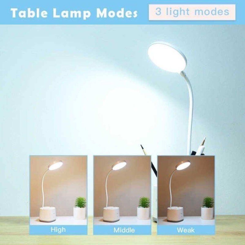 Picture of YAGE YG-T109 Table Lamp Pen Holder Desk Lamp Dimmer 18650 Rechargeable USB Reading LED Table light Night Light -White