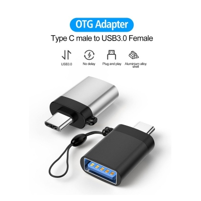 Picture of GEEOO GB-5 OTG USB Type A to Type C Converter USB 3.0 Adapter -Black