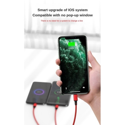 Picture of OneTech 3 in 1 cable 2.4A charging cable braided cable usb cable