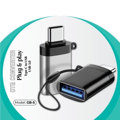 Picture of Otg Type C USB 3.0 Metal Body type c to usb female converter Adapter GB 5 -Black