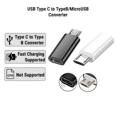 Picture of USB Type B Adapter USB Type C to MicroUSB Data Cable USB Type B Converter