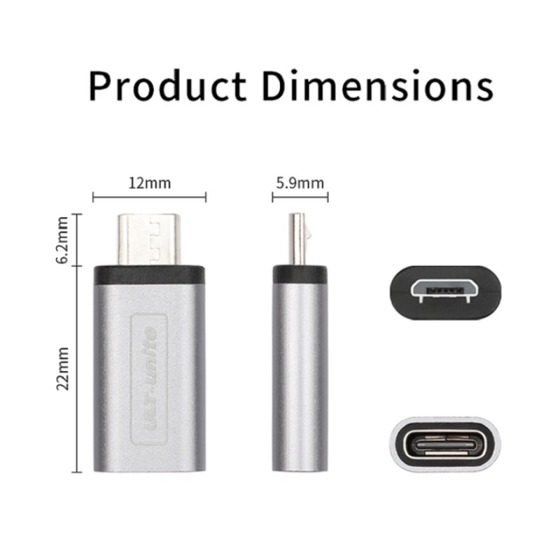 Picture of USB Type B Adapter USB Type C to MicroUSB Data Cable USB Type B Converter