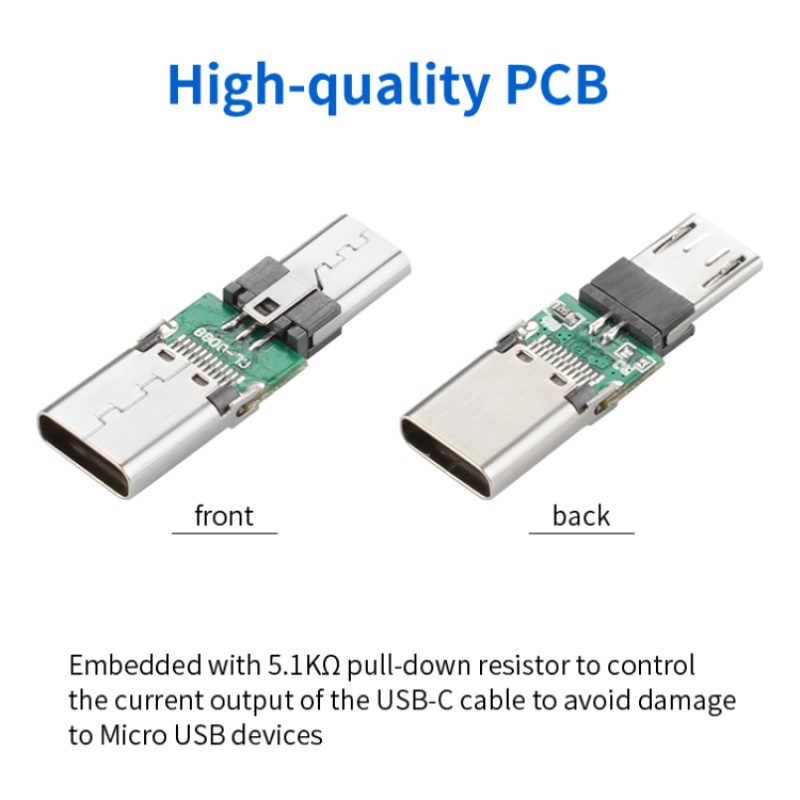 Picture of USB Type B Adapter USB Type C to MicroUSB Data Cable USB Type B Converter