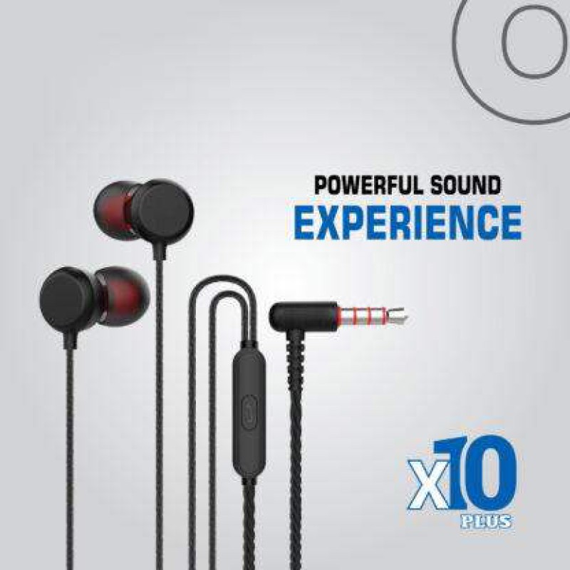 Picture of Geeoo x10 plus earphone Powerfull Sound headphone -Black