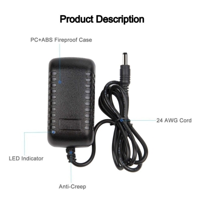 Picture of Full Auto Charger 1.5V to 12V AC/DC Adapter 500mAh -Black