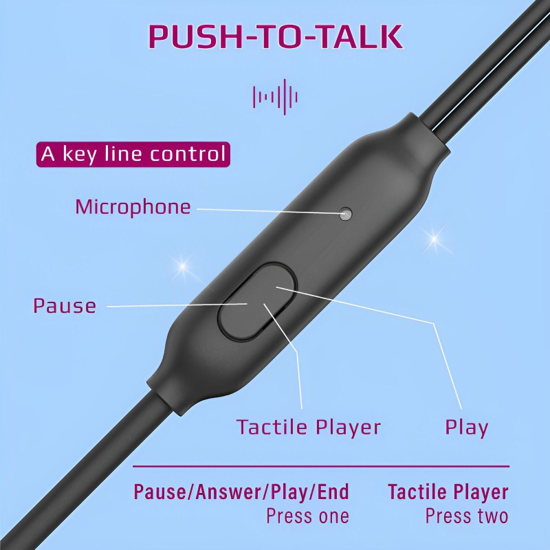 Picture of OneTech Sport Headphone HIFI In-Ear earphone 3.5mm Jack -Black