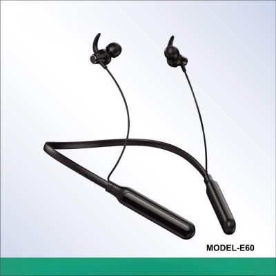 Picture of Mobicom E60 Wireless Neckband Headphone 35hr Music Play -Black