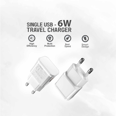 Picture of 6W Charger with Type B/Type C Cable for TWS Earbuds Smart Watch Neckband Speakers and Smart Devices -White