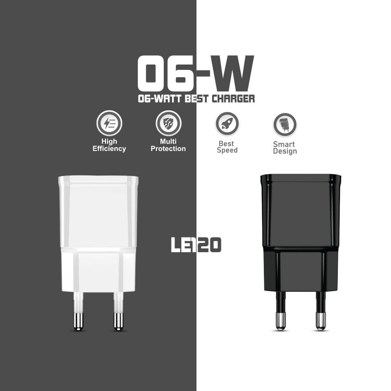 Picture of 6W Charger with Type B/Type C Cable for TWS Earbuds Smart Watch Neckband Speakers and Smart Devices -White