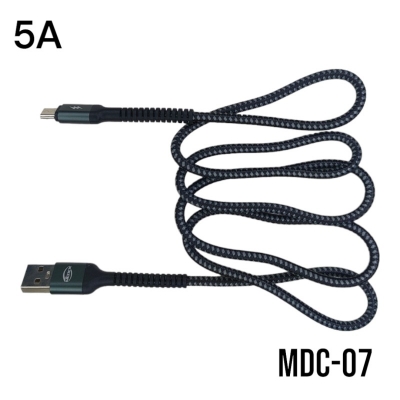 Picture of MDC-07 5A Fast Charging Braided Data Cable – Type C & Type B Compatible