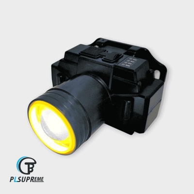 Picture of PLSUPREME PL-56 Powerfull 3W LED Zoom Head Lamp Light Rechargeable Torch -Black