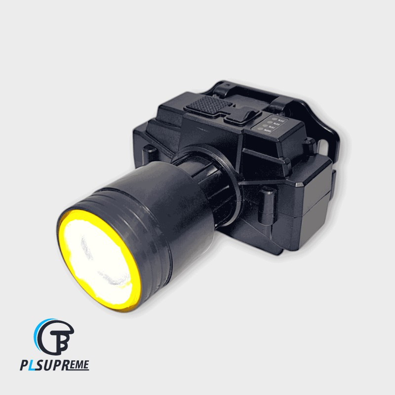 Picture of PLSUPREME PL-56 Powerfull 3W LED Zoom Head Lamp Light Rechargeable Torch -Black