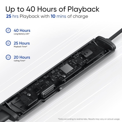 Picture of OneTech OT120 Wireless Neckband Bluetooth Earphone ENC Magnetic ON/OFF Earbuds Headphone