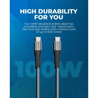 Picture of Fast Charging MDC-11c PD 65W Type C to Type C Cable Braided Data Cable