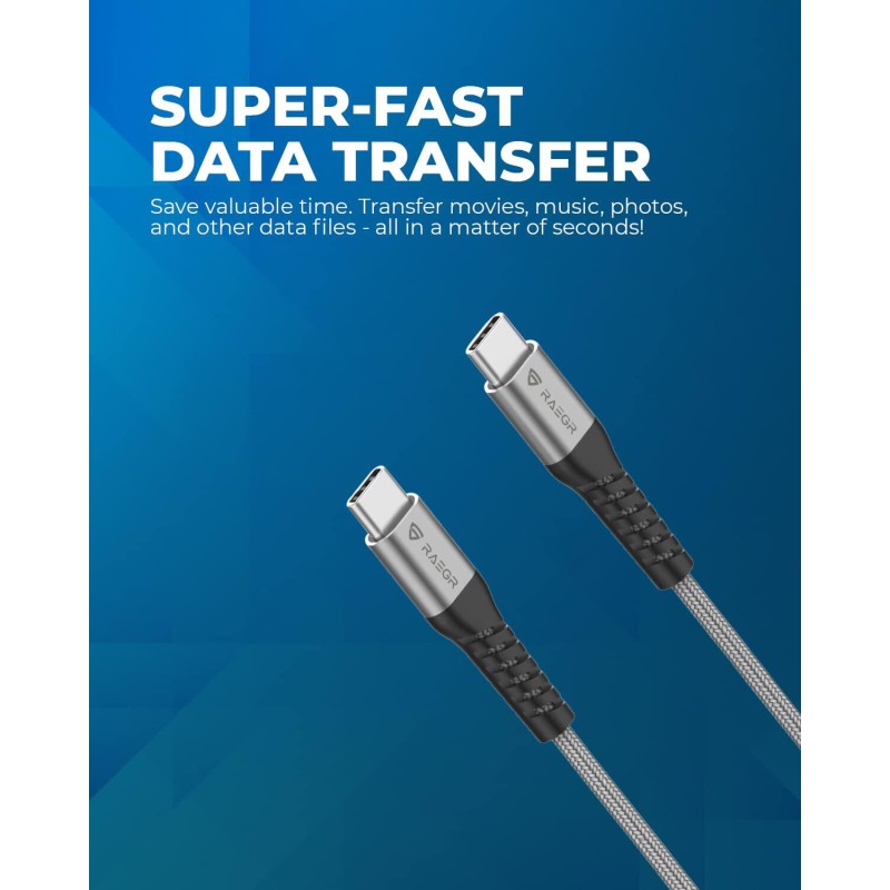 Picture of Fast Charging MDC-11c PD 65W Type C to Type C Cable Braided Data Cable