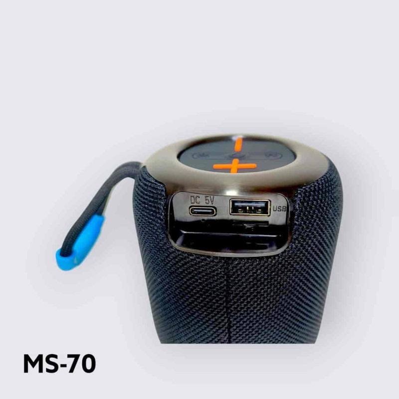 Picture of Heavy Bass MS-70 Portable Wireless Speaker Bluetooth Boombox with RGB Radio Calling TF Card USB Music Player