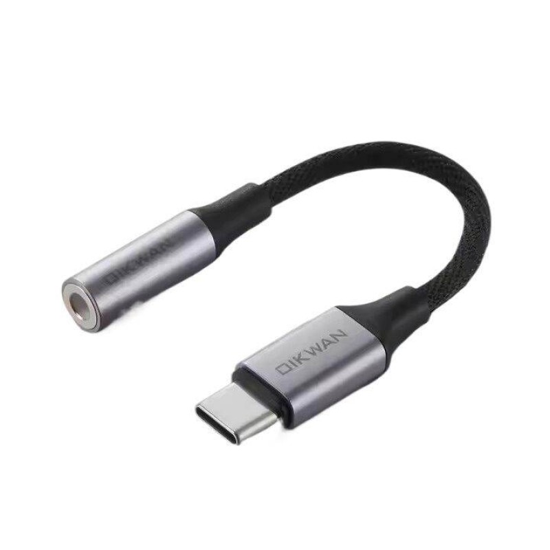 Picture of Type C to 3.5mm Jack Female Audio Adapter – Premium Quality | Braided Cable | Metal Body | Type-C to Aux Converter