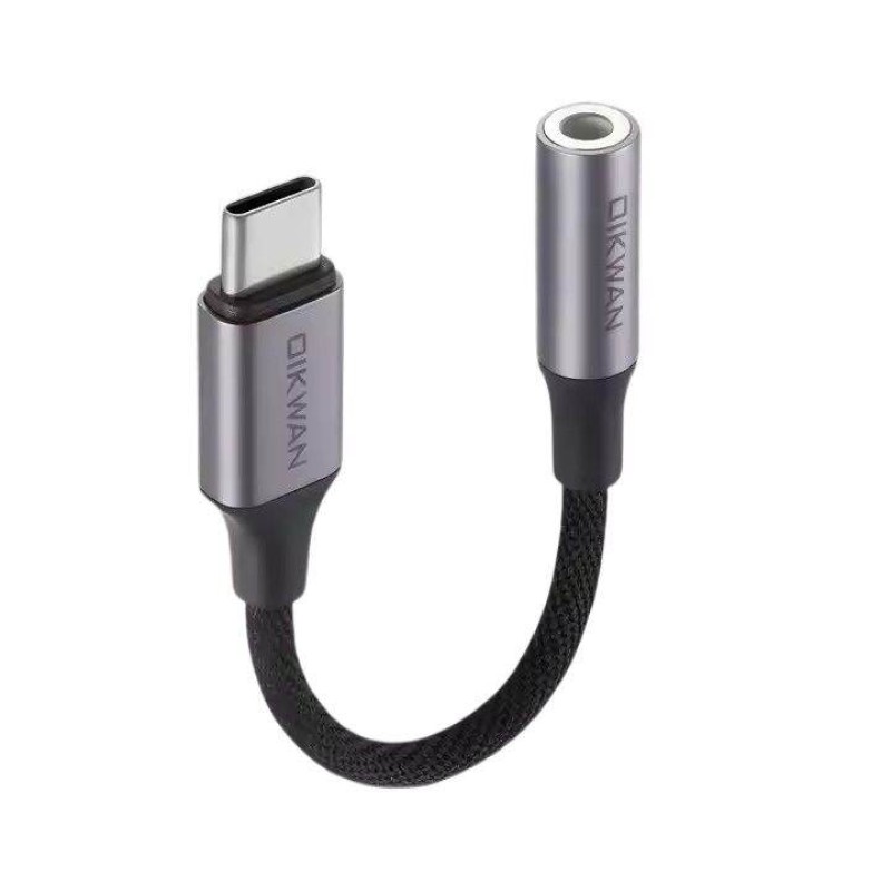 Picture of Type C to 3.5mm Jack Female Audio Adapter – Premium Quality | Braided Cable | Metal Body | Type-C to Aux Converter