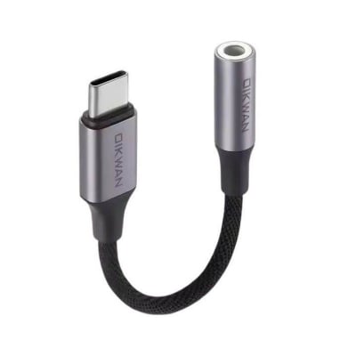 Picture of Type C to 3.5mm Jack Female Audio Adapter – Premium Quality | Braided Cable | Metal Body | Type-C to Aux Converter