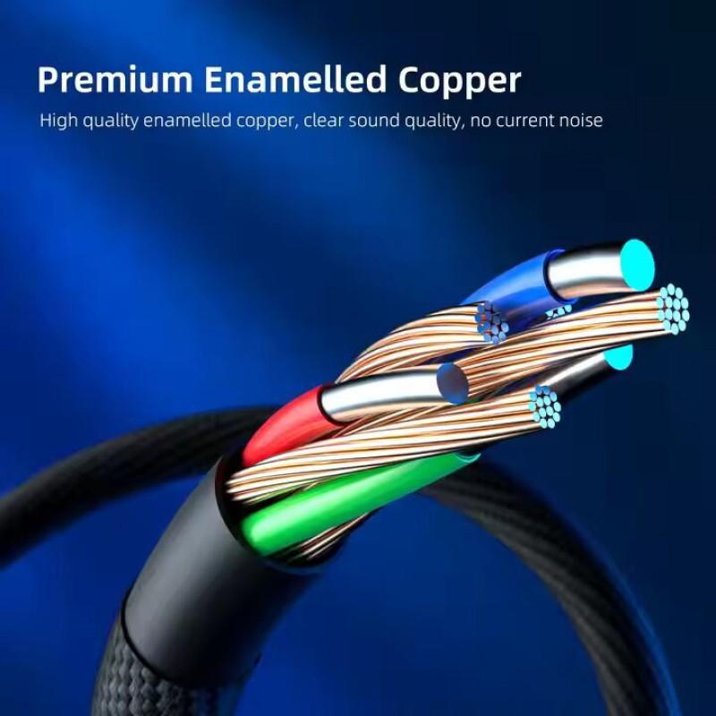 Picture of Type C to 3.5mm Jack Female Audio Adapter – Premium Quality | Braided Cable | Metal Body | Type-C to Aux Converter