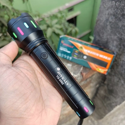Picture of Joykaly YG-2092 High Power Rechargeable LED Torch Light – Long Range, Super Bright, Tactical Flashlight for Camping & Emergency Use -Black