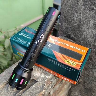 Picture of Joykaly YG-2092 High Power Rechargeable LED Torch Light – Long Range, Super Bright, Tactical Flashlight for Camping & Emergency Use -Black